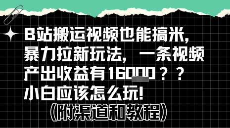 b站掘金计划？搬运视频也能挣拉新的收益，小白应该怎么玩！-117资源网