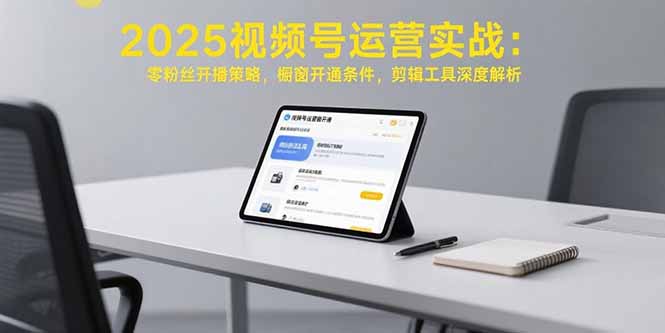 2025视频号运营实战：零粉丝开播策略，橱窗开通条件，剪辑工具深度解析-117资源网