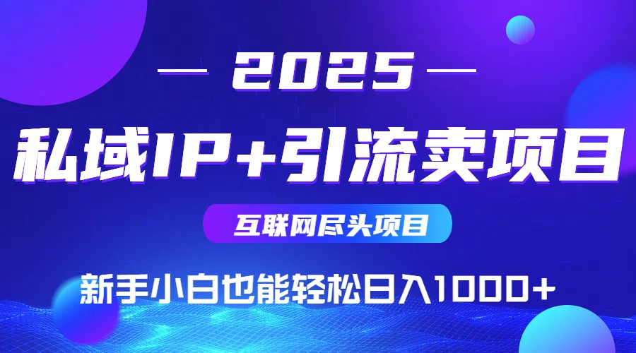 私域IP+卖项目，普通人小白也能轻松实现日入1000+-117资源网