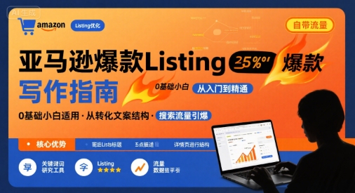 亚马逊爆款Listing写作方法，亚马逊0基础小白也能写爆款自带流量的Listing-117资源网