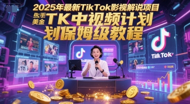 2025年最新TikTok影视解说项目，新手也能挣美金，TK中视频计划保姆级教程-117资源网