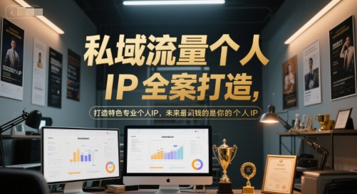私域流量个人IP全案打造，打造特色专业个人IP，未来最值钱的是你的个人IP-117资源网