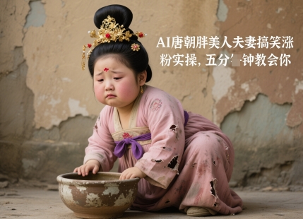 AI唐朝胖美人夫妻搞笑涨粉实操，五分钟教会你-117资源网