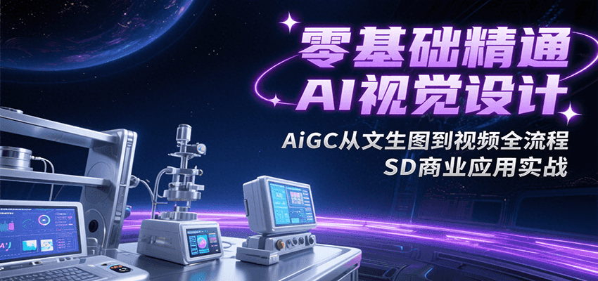 零基础精通AI视觉设计，AiGC从文生图到视频全流程，SD商业应用实战-117资源网
