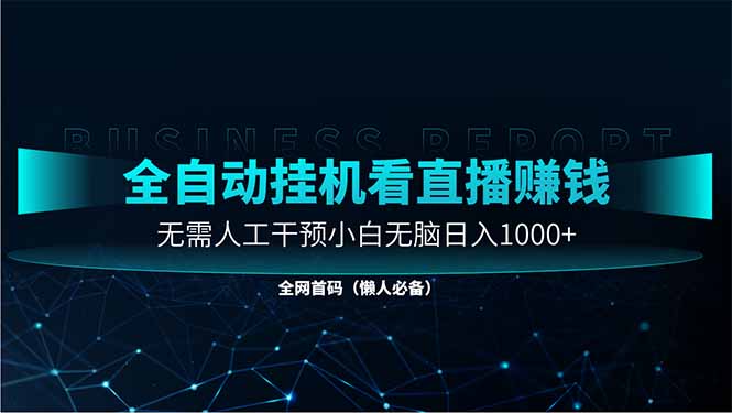 直播助手全自动看大平台直播赚钱，全自动无需人工干预，小白无脑日入1000-117资源网