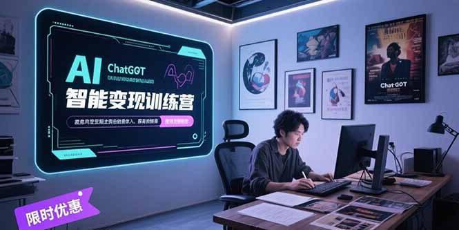 AI智能变现训练营，ChatGPT写作变现，电影解说制作，图文带货方法论-117资源网
