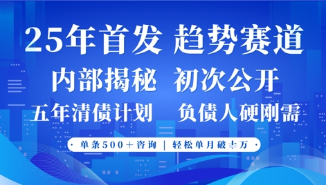 2025年首次公开，真正的事业型赛道，客咨不断，单月轻松破W-117资源网