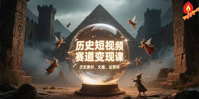 历史短视频赛道变现课，百集素材库应用，文案剪辑技巧，账号运营全案-117资源网