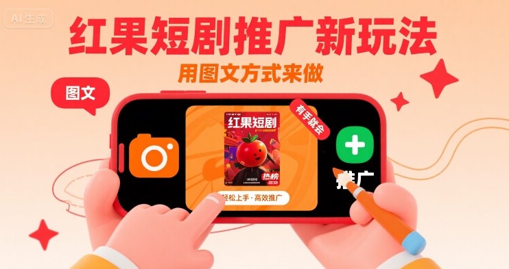 红果短剧推广新玩法，用图文方式来做，有手就会-117资源网
