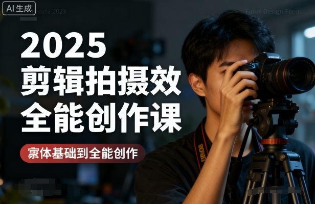 2025剪辑拍摄特效全能创作课，零基础到全能创作-117资源网