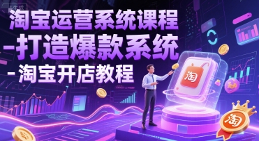 淘宝运营系统课程-打造爆款系统-淘宝开店教程-117资源网