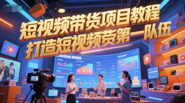 短视频带货项目教程，打造短视频带货第一队伍-117资源网