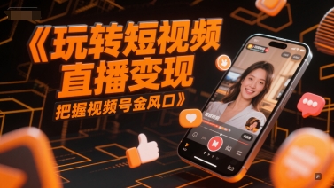 玩转短视频直播变现，把握视频号金风口-117资源网