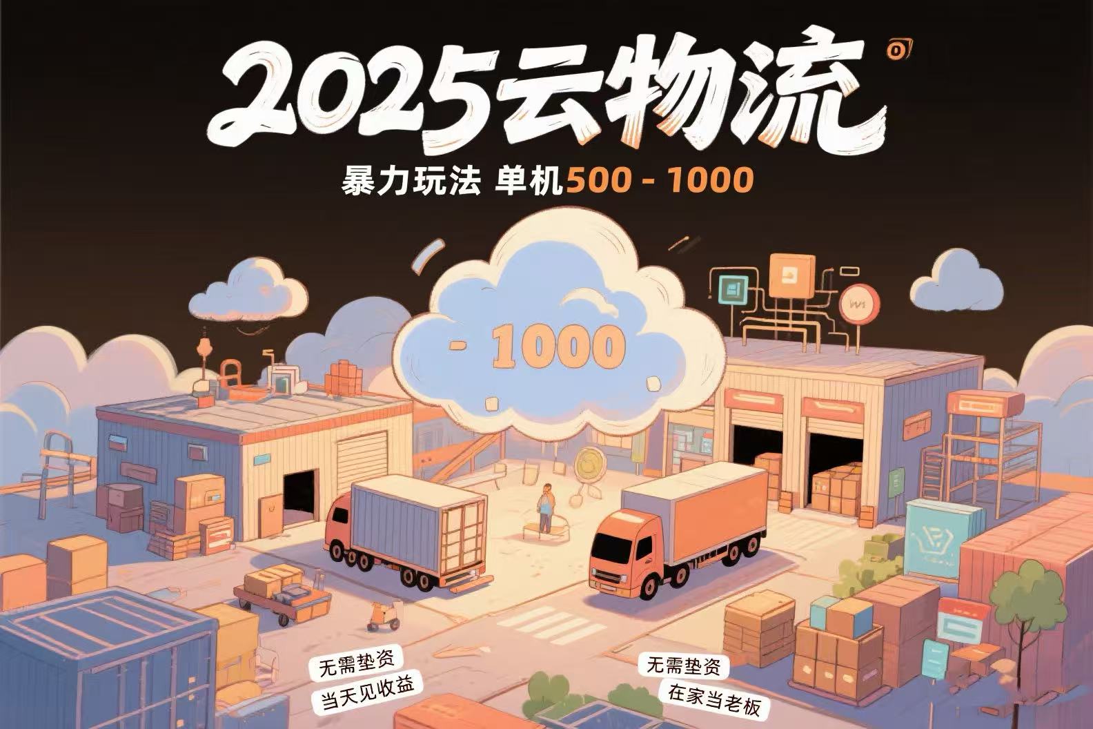 云物流赚差价，项目纯利润500~1000，无需垫资，当天到账。不需要有车，…-117资源网