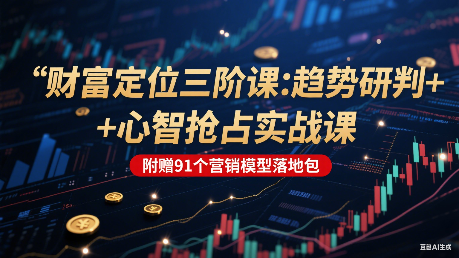 财富定位三阶：趋势研判 + 心智抢占实战课，附赠91个营销模型落地包-117资源网