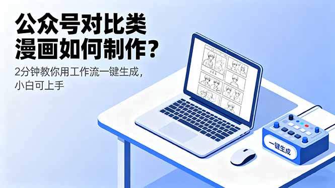 公众号对比类漫画如何制作？2分钟教你用工作流一键生成，小白可上手-117资源网