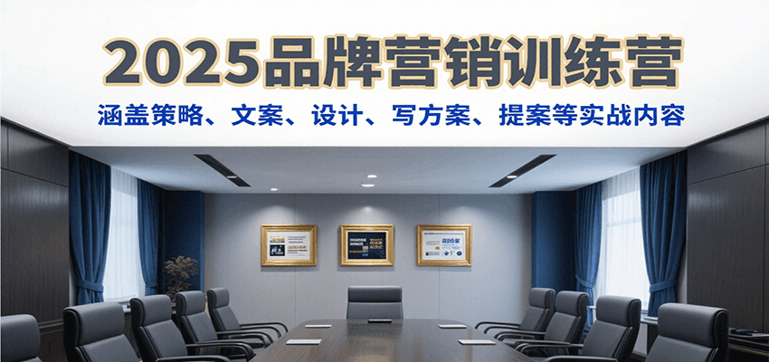 2025品牌营销训练营，涵盖策略、文案、设计、写方案、提案等实战内容-117资源网