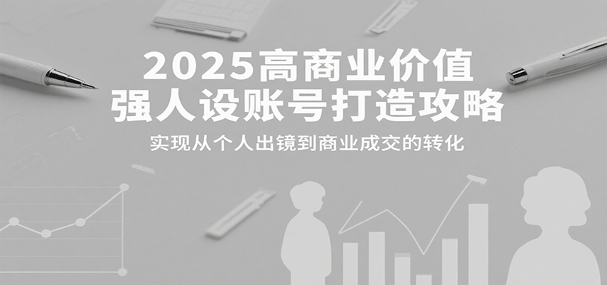2025高商业价值强人设账号打造攻略，实现从个人出镜到商业成交的转化-117资源网