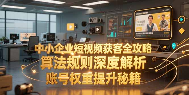 中小企业短视频获客全攻略，算法规则深度解析，账号权重提升秘籍-117资源网