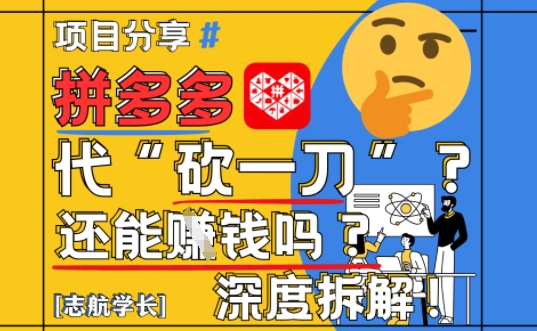 【2025最新】拼多多代坎助力项目深度拆解：还能挣钱吗?全流程玩法-117资源网