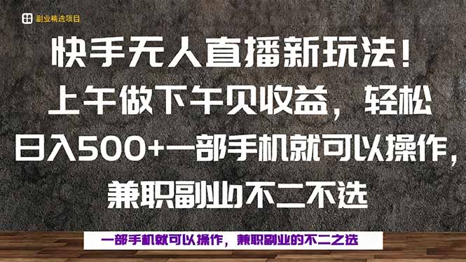 一部手机，上午做 下午见收益，学会秒上手，轻松日入500+-117资源网