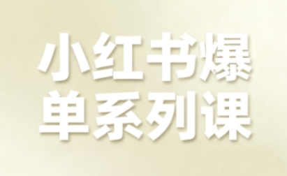 小红书爆单系列课，聚焦小红书电商全链路增长-117资源网