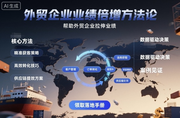 外贸企业业绩倍增方法论，帮助外贸企业拉伸业绩-117资源网