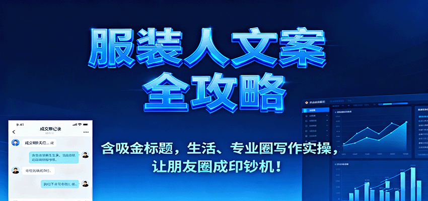 服装人文案全攻略，含吸金标题，生活、专业圈写作实操，让朋友圈成印钞机！-117资源网