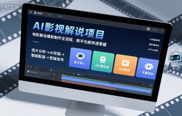 AI影视解说项目，电影解说爆款制作全流程，新手也能快速掌握-117资源网
